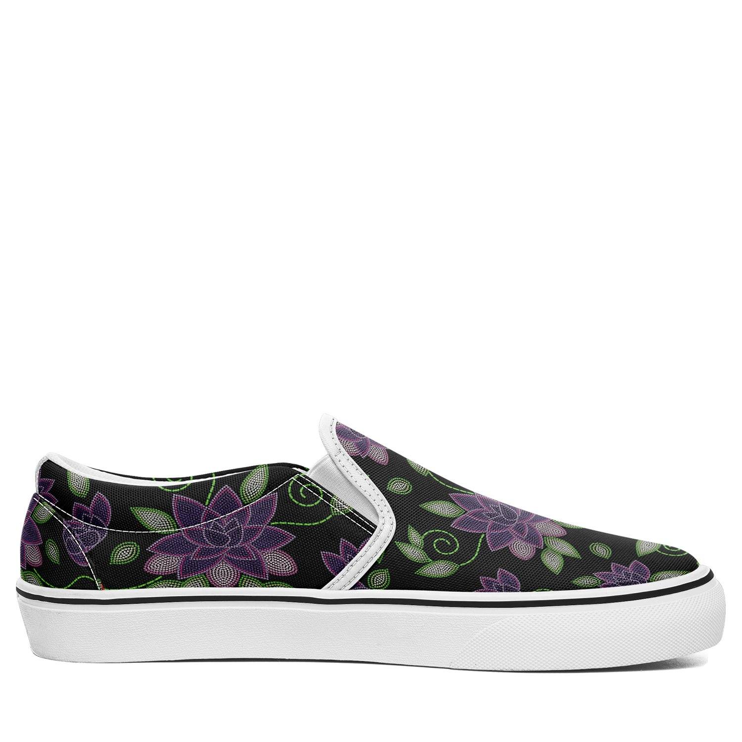 Purple Beaded Rose Otoyimm Canvas Slip On Shoes otoyimm Herman