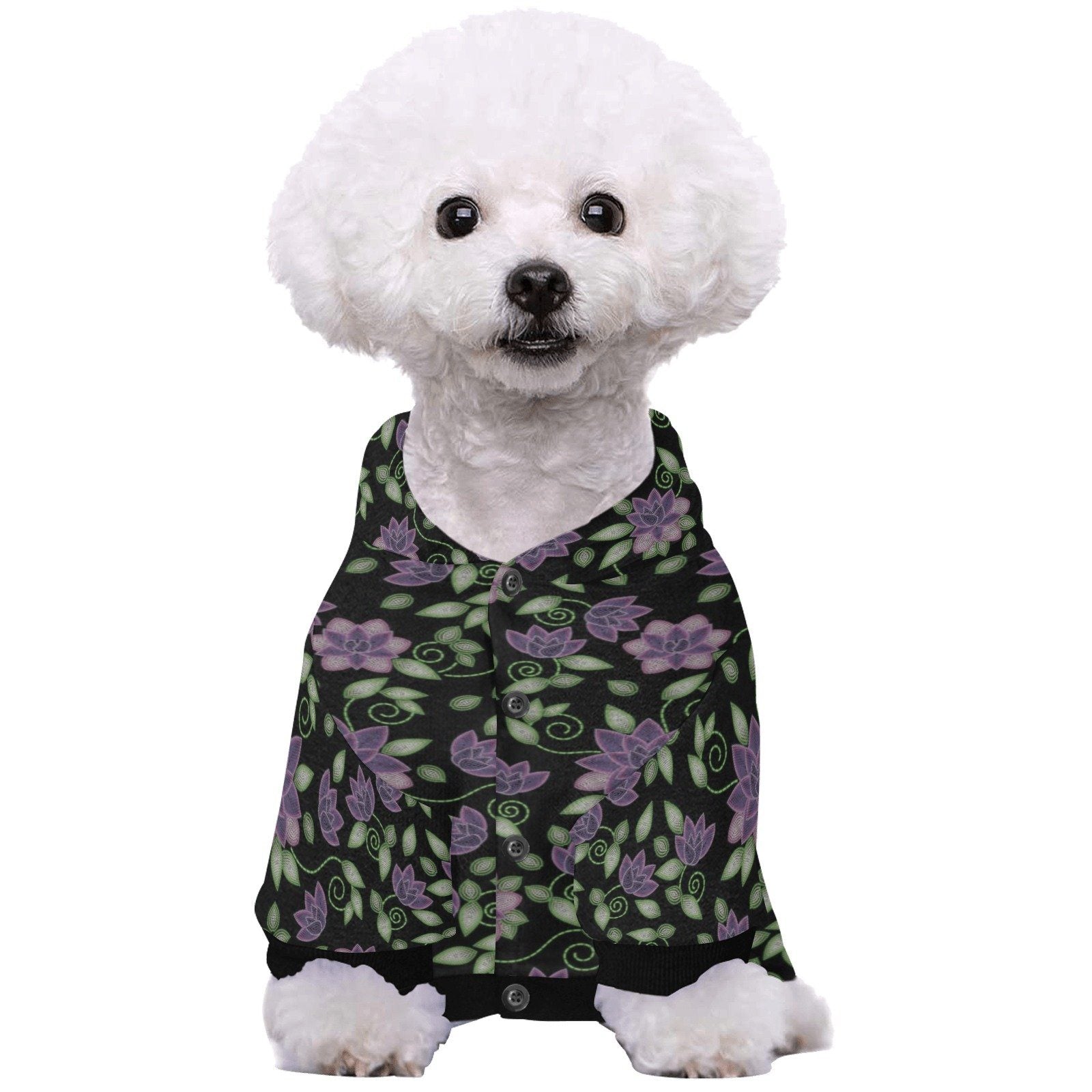 Purple Beaded Rose Pet Dog Hoodie Pet Dog Hoodie e-joyer