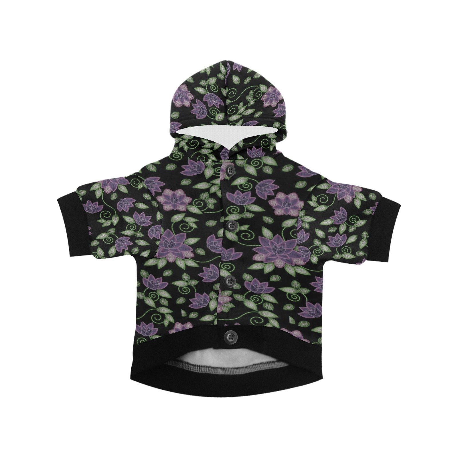 Purple Beaded Rose Pet Dog Hoodie Pet Dog Hoodie e-joyer