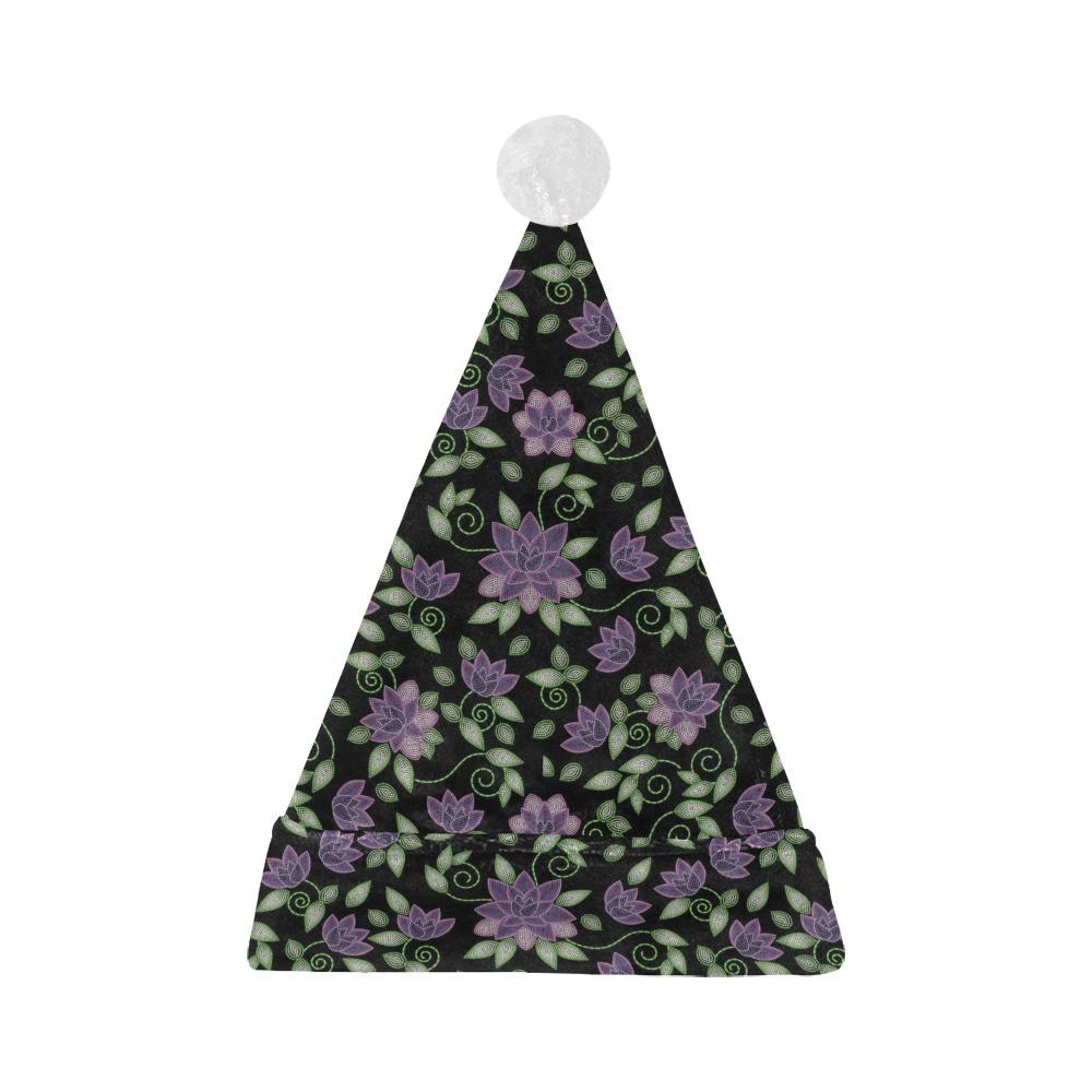 Purple Beaded Rose Santa Hat Santa Hat e-joyer