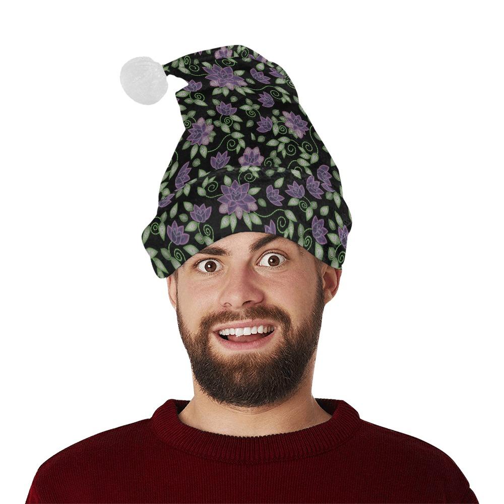 Purple Beaded Rose Santa Hat Santa Hat e-joyer