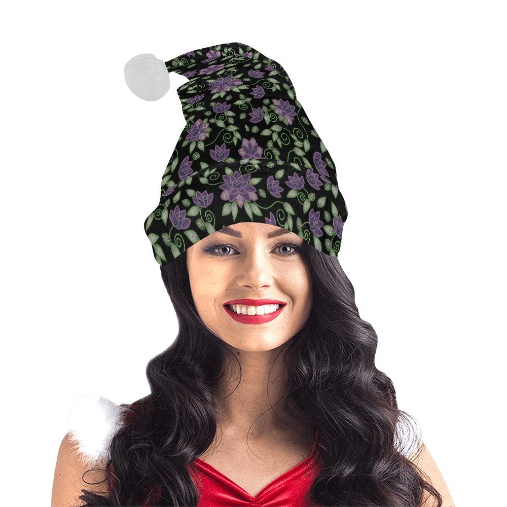 Purple Beaded Rose Santa Hat Santa Hat e-joyer