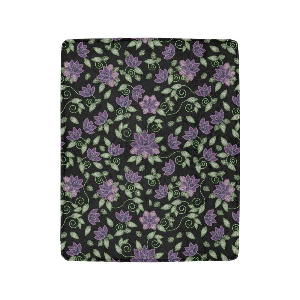 Purple Beaded Rose Ultra-Soft Micro Fleece Blanket 40"x50" Ultra-Soft Blanket 40''x50'' e-joyer 