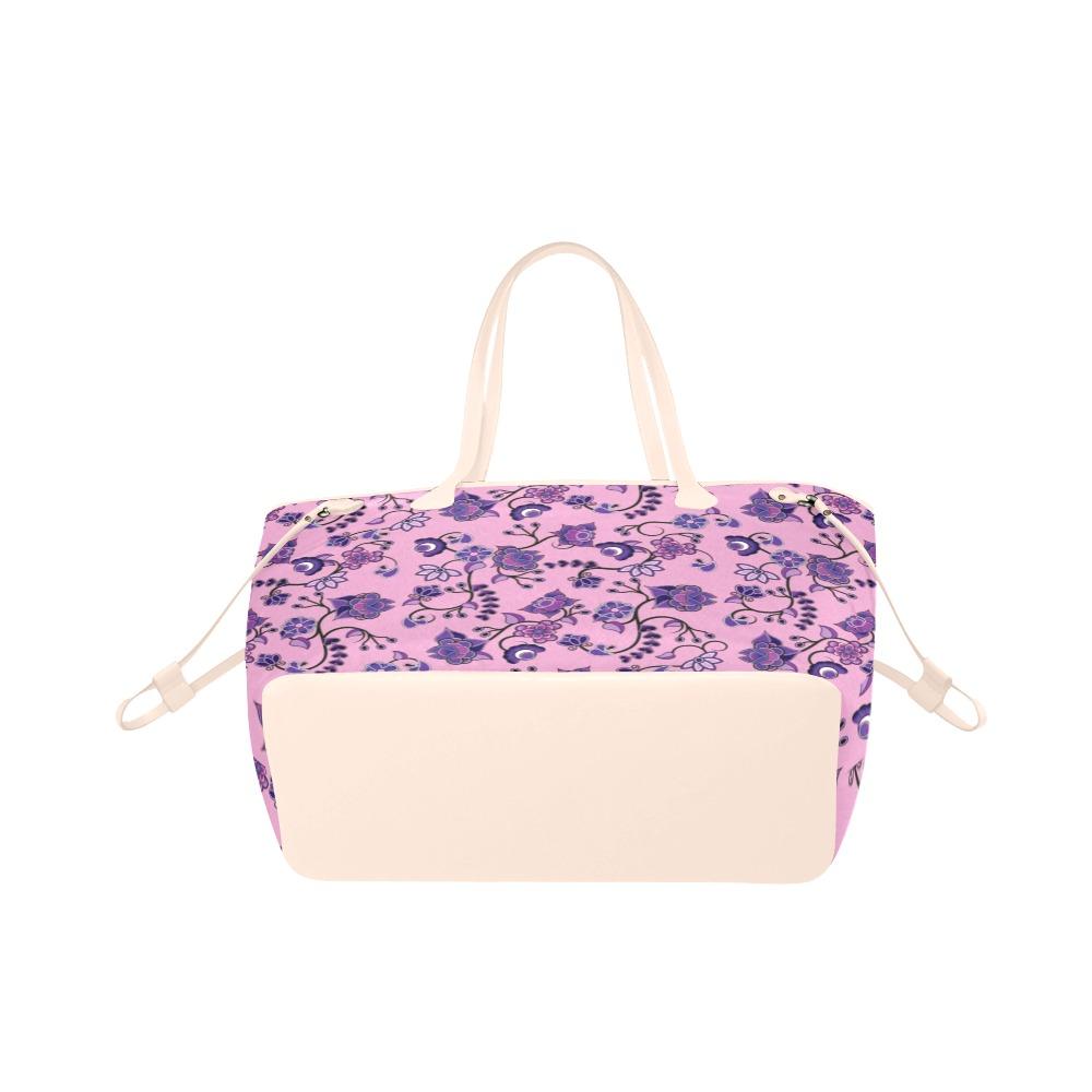 Purple Floral Amour Clover Canvas Tote Bag (Model 1661) Clover Canvas Tote Bag (1661) e-joyer