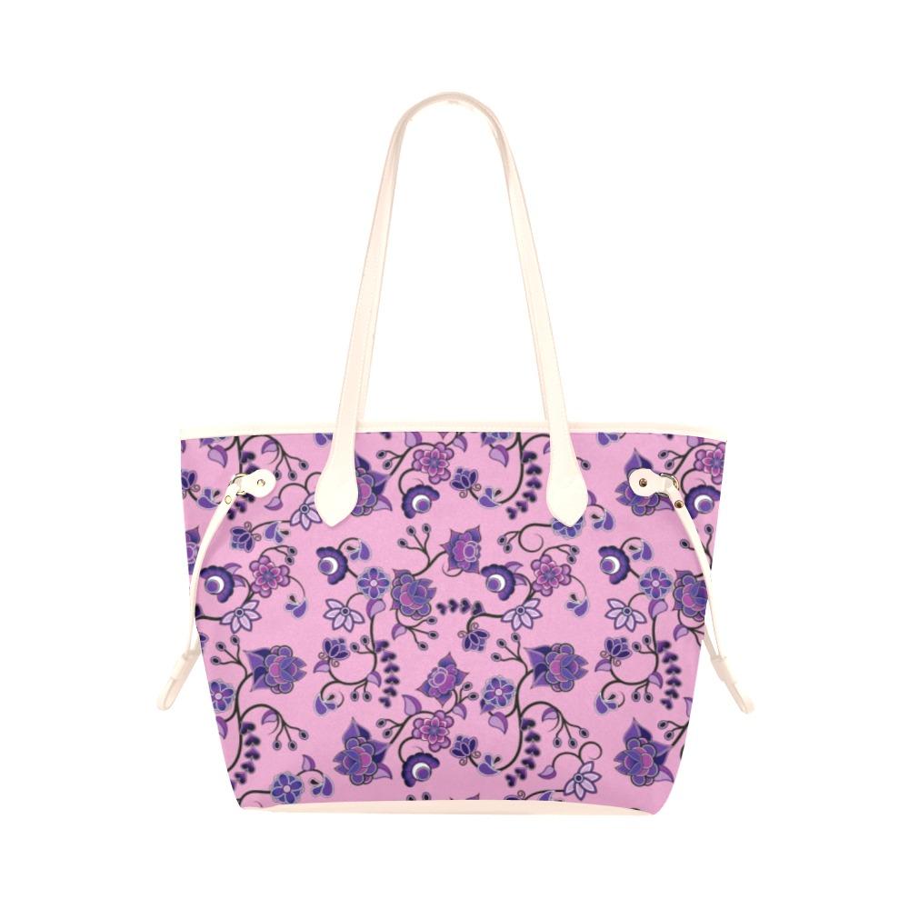 Purple Floral Amour Clover Canvas Tote Bag (Model 1661) Clover Canvas Tote Bag (1661) e-joyer