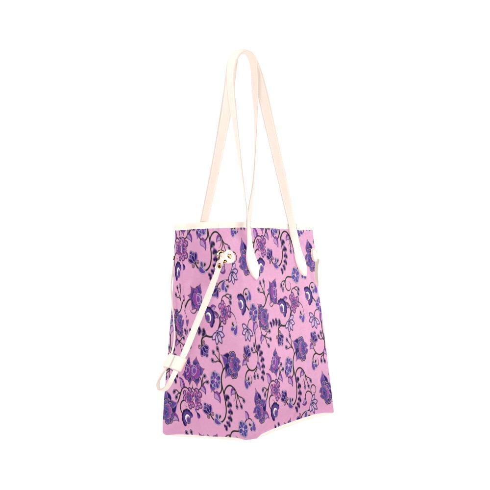 Purple Floral Amour Clover Canvas Tote Bag (Model 1661) Clover Canvas Tote Bag (1661) e-joyer