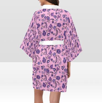 Purple Floral Amour Kimono Robe Artsadd
