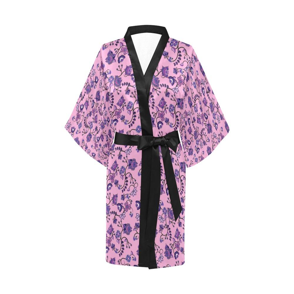 Purple Floral Amour Kimono Robe Artsadd