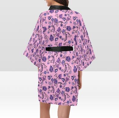 Purple Floral Amour Kimono Robe Artsadd