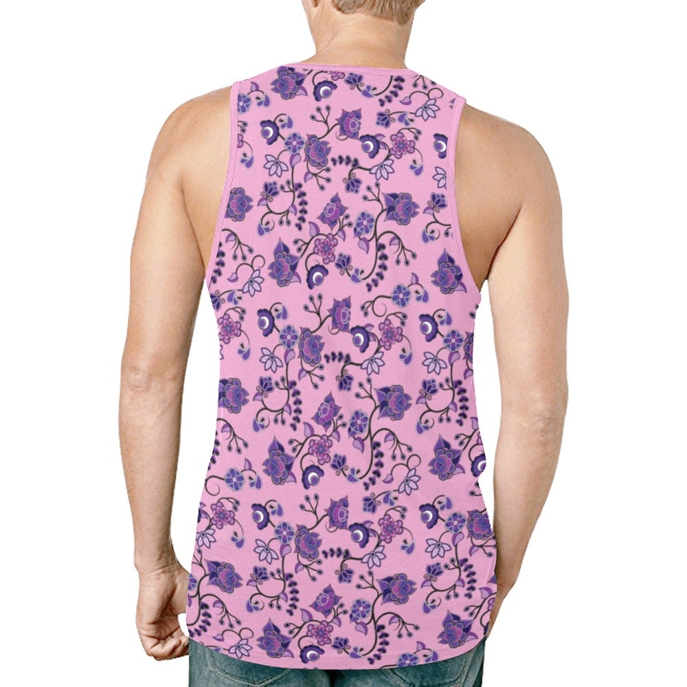 Purple Floral Amour New All Over Print Tank Top for Men (Model T46) New All Over Print Tank Top for Men (T46) e-joyer