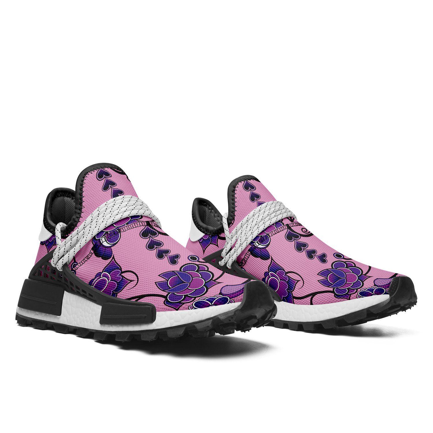 Purple Floral Amour Okaki Sneakers Shoes Herman