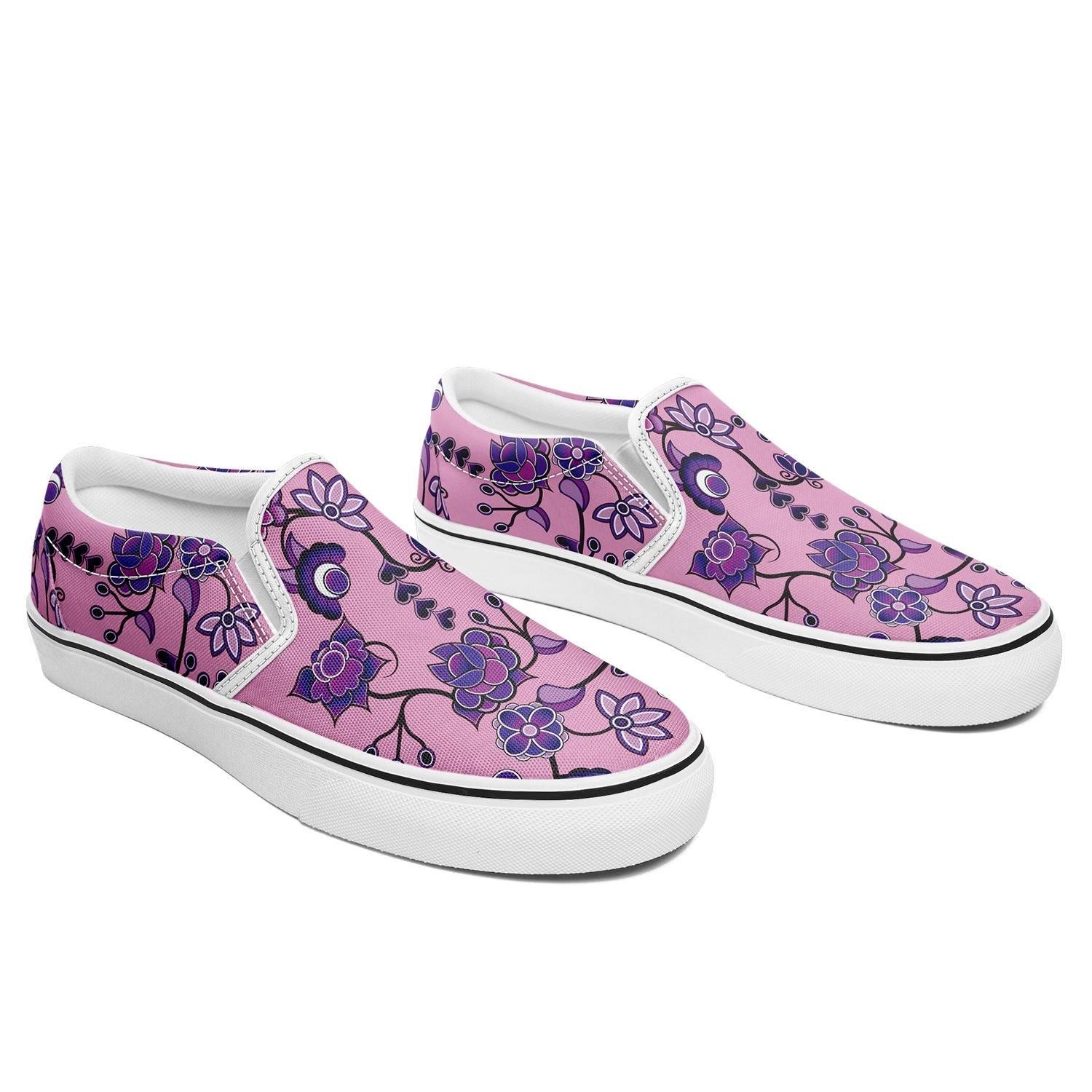 Purple Floral Amour Otoyimm Canvas Slip On Shoes otoyimm Herman