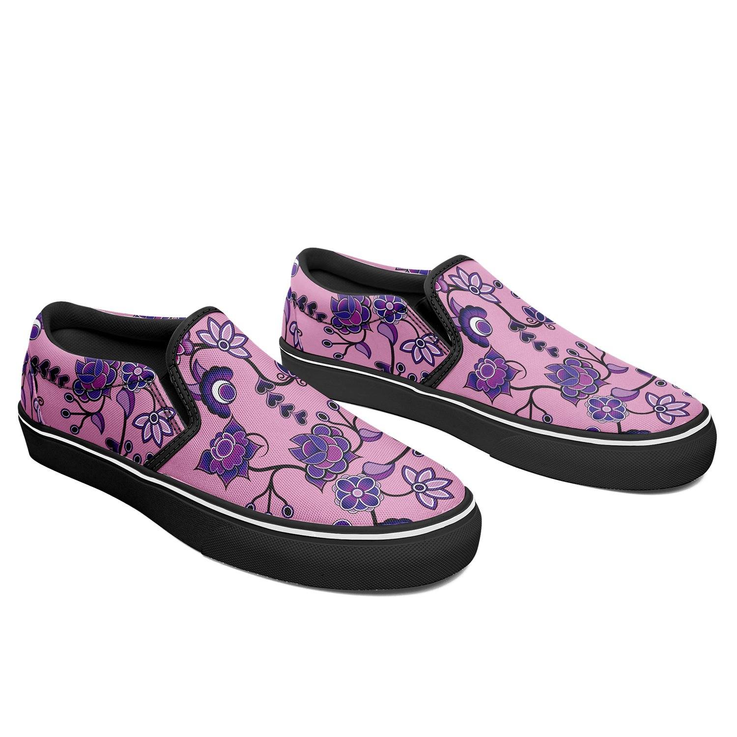Purple Floral Amour Otoyimm Canvas Slip On Shoes otoyimm Herman