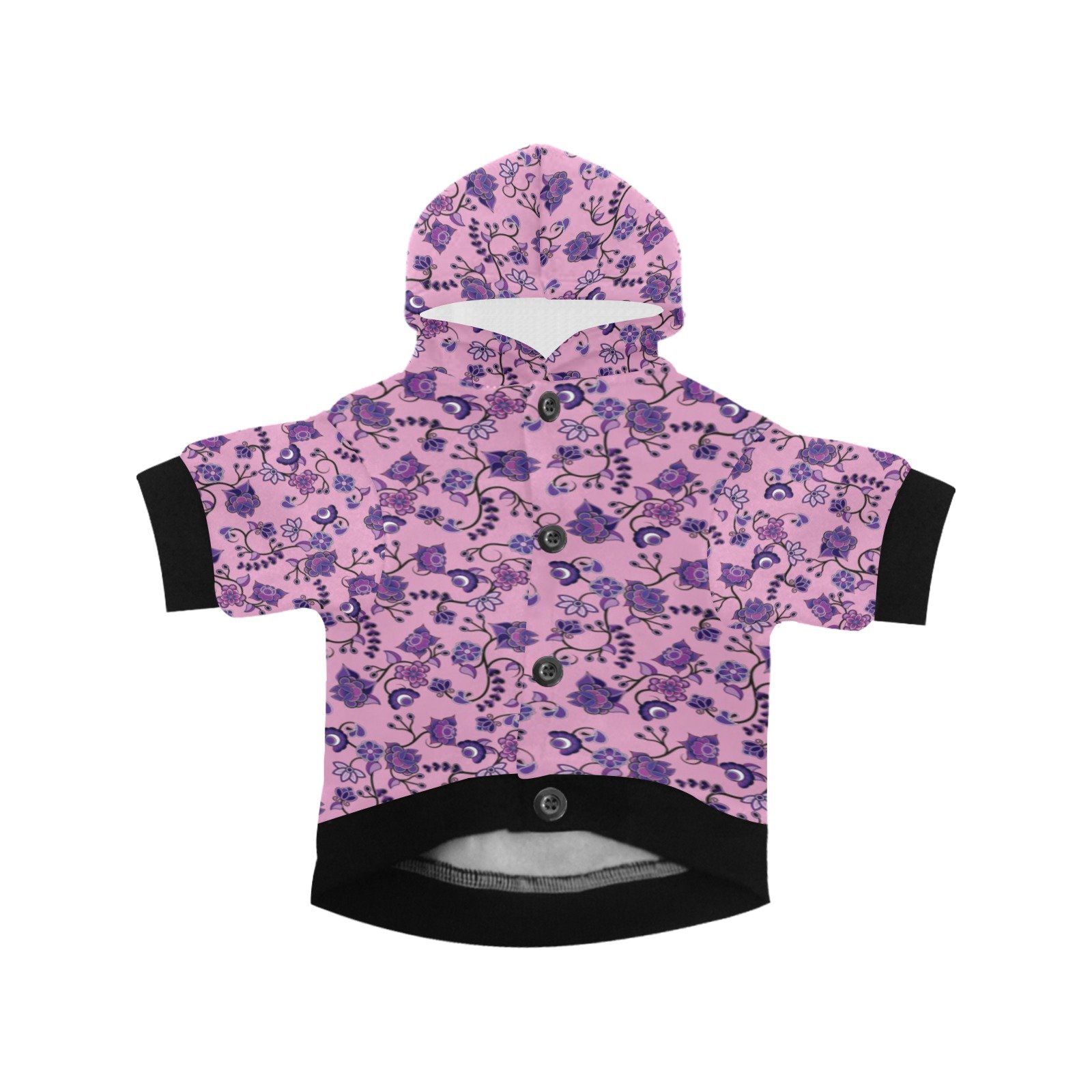 Purple Floral Amour Pet Dog Hoodie Pet Dog Hoodie e-joyer