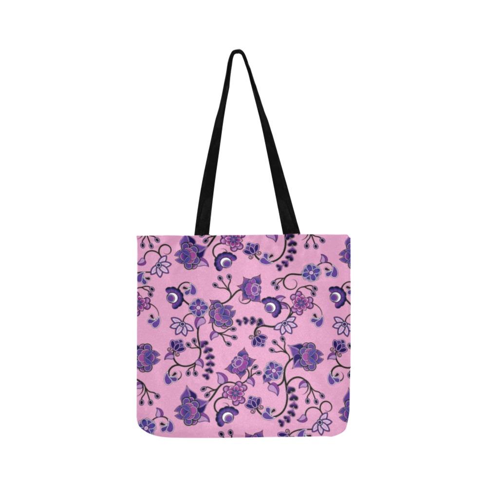 Purple Floral Amour Reusable Shopping Bag Model 1660 (Two sides) Shopping Tote Bag (1660) e-joyer