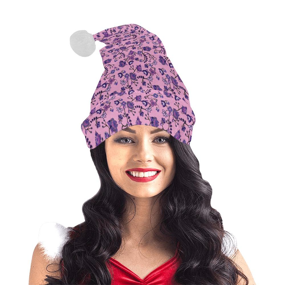 Purple Floral Amour Santa Hat Santa Hat e-joyer