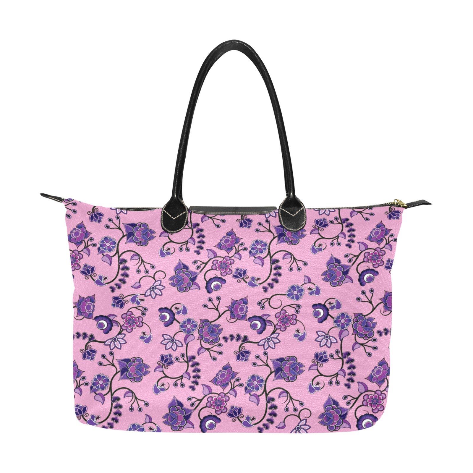 Purple Floral Amour Single-Shoulder Lady Handbag (Model 1714) bag e-joyer