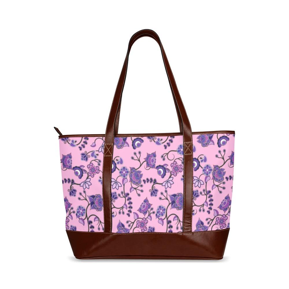 Purple Floral Amour Tote Handbag (Model 1642) Tote Handbags (1642) e-joyer