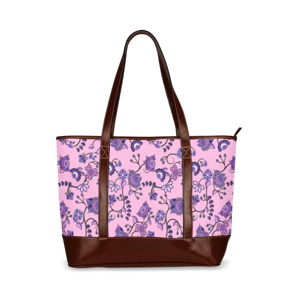Purple Floral Amour Tote Handbag (Model 1642) Tote Handbags (1642) e-joyer