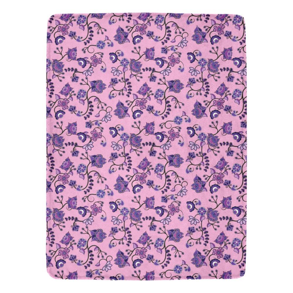 Purple Floral Amour Ultra-Soft Micro Fleece Blanket 60"x80" Ultra-Soft Blanket 60''x80'' e-joyer 