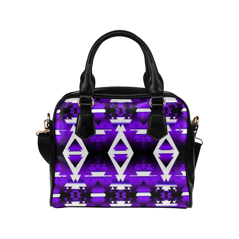 Purple Winter Camp Shoulder Handbag (Model 1634) Shoulder Handbags (1634) e-joyer
