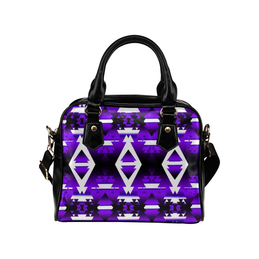 Purple Winter Camp Shoulder Handbag (Model 1634) Shoulder Handbags (1634) e-joyer
