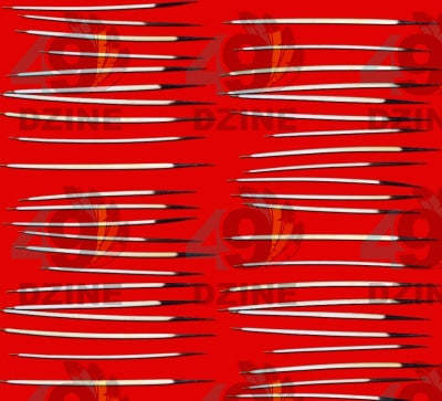 Quills Dancing Red Satin Fabric 49DzineStore