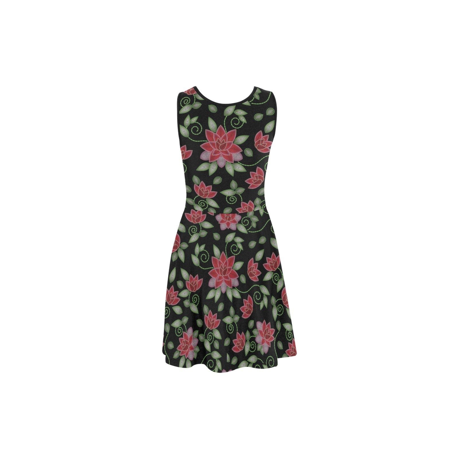 Red Beaded Rose Atalanta Sundress (Model D04) Atalanta Sundress (D04) e-joyer