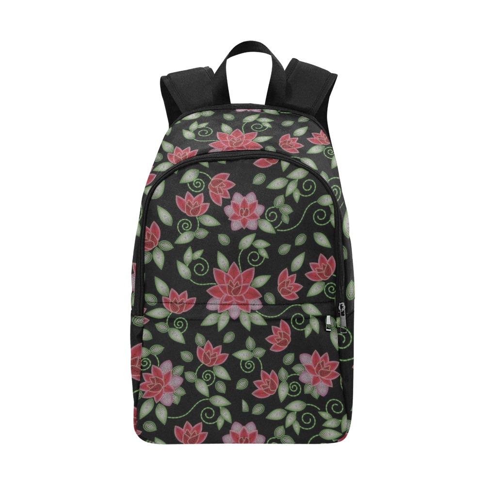 Red Beaded Rose Fabric Backpack for Adult (Model 1659) Casual Backpack for Adult (1659) e-joyer
