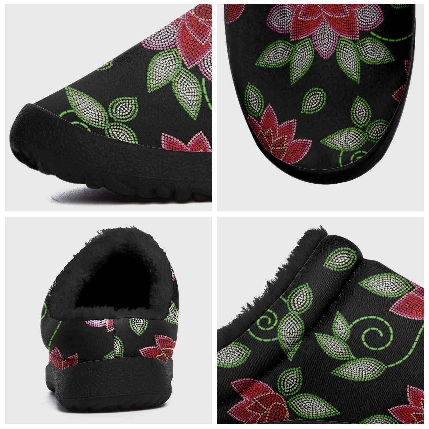 Red Beaded Rose Ikinnii Indoor Slipper 49 Dzine