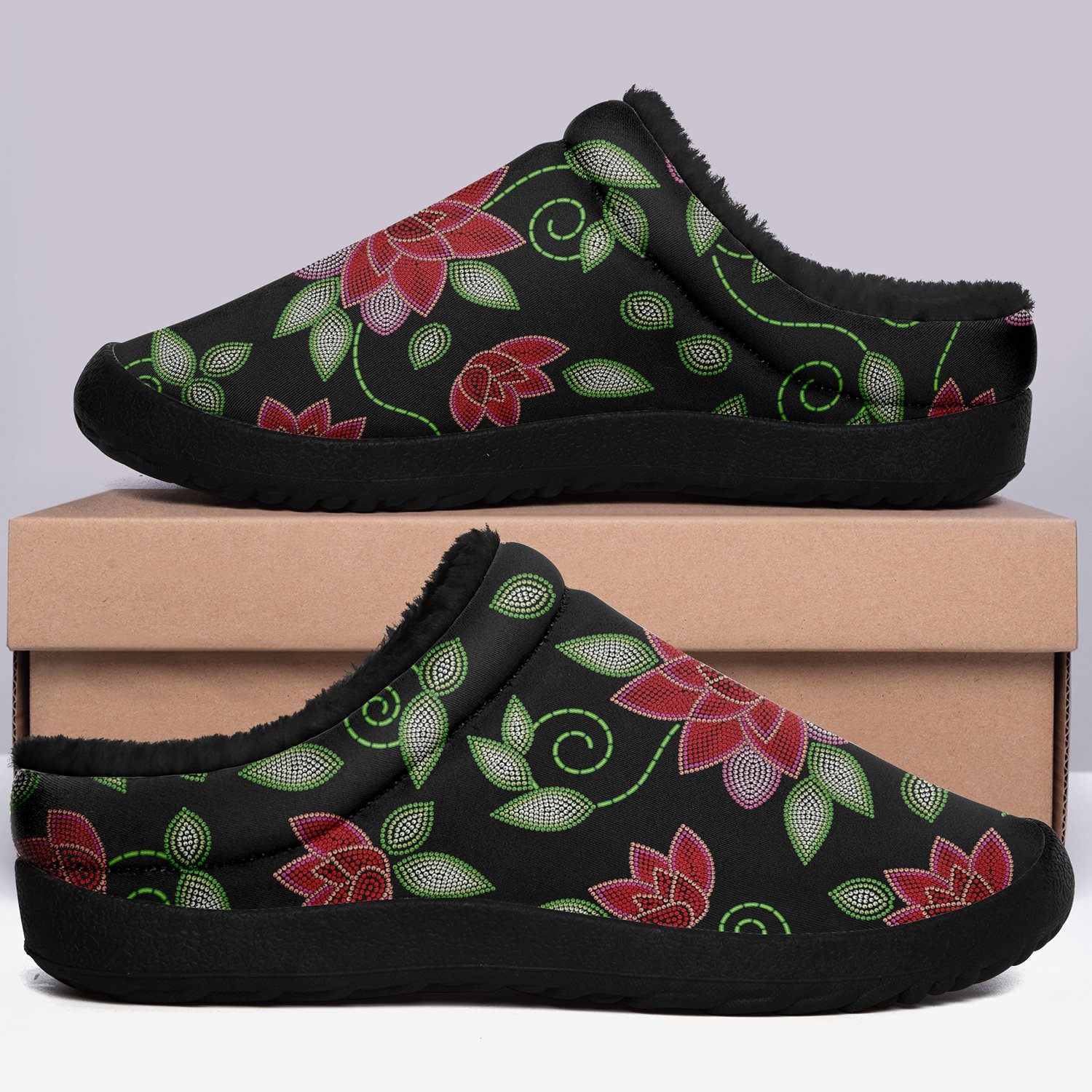 Red Beaded Rose Ikinnii Indoor Slipper 49 Dzine