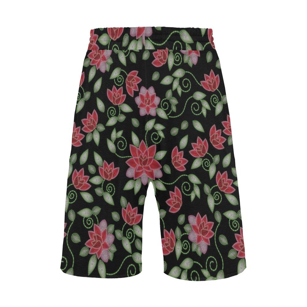 Red Beaded Rose Men's All Over Print Casual Shorts (Model L23) Men's Casual Shorts (L23) e-joyer
