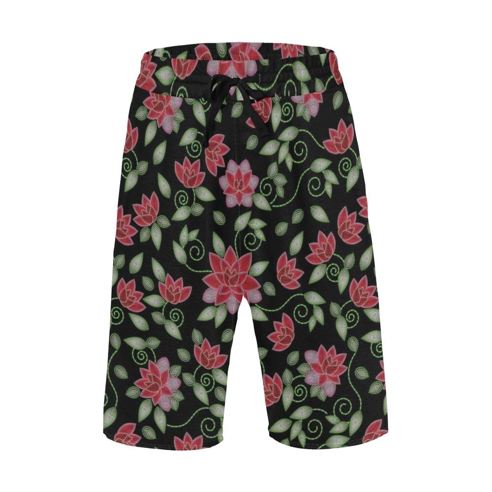 Red Beaded Rose Men's All Over Print Casual Shorts (Model L23) Men's Casual Shorts (L23) e-joyer