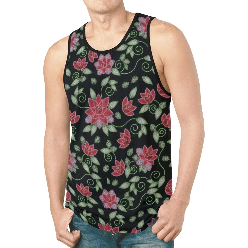 Red Beaded Rose New All Over Print Tank Top for Men (Model T46) New All Over Print Tank Top for Men (T46) e-joyer