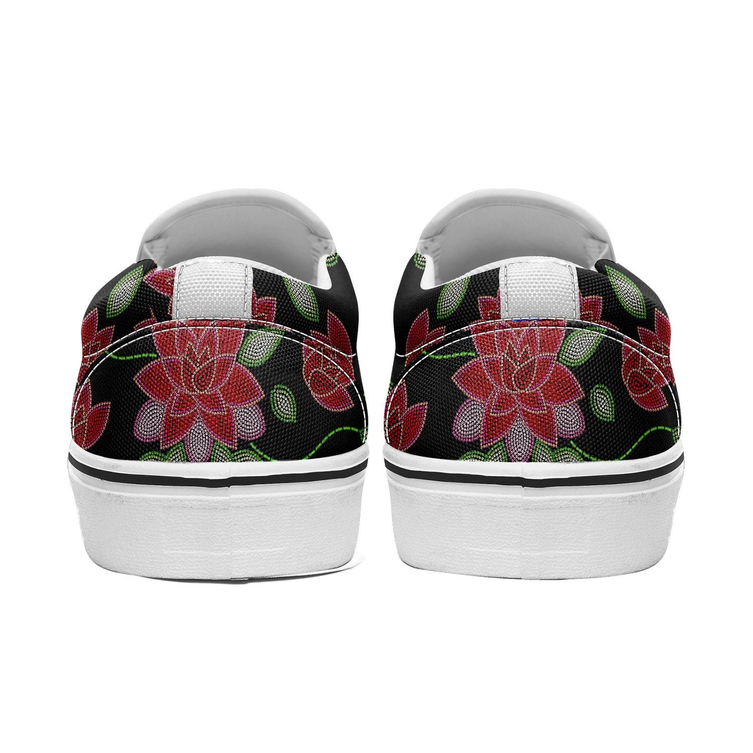 Red Beaded Rose Otoyimm Canvas Slip On Shoes otoyimm Herman