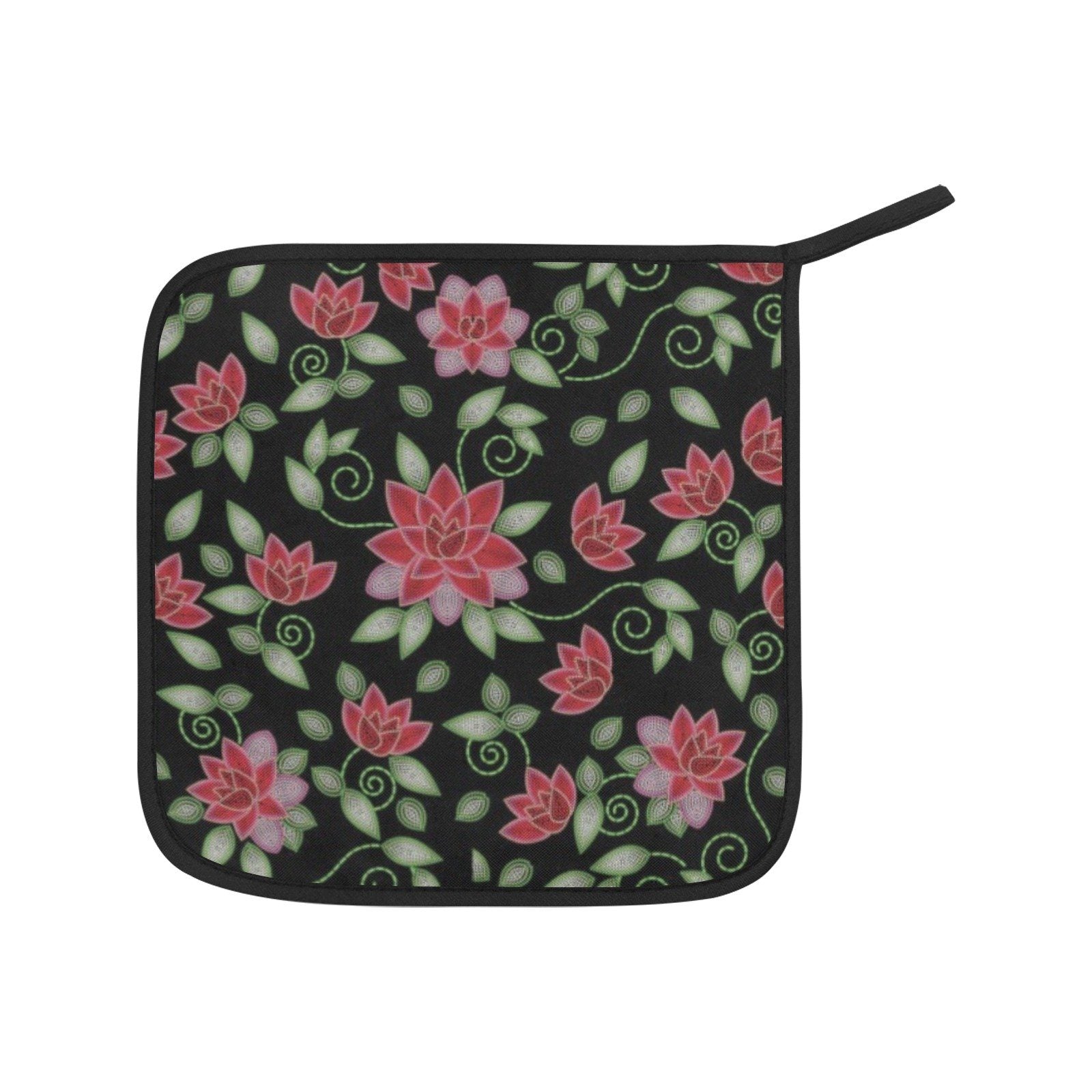 Red Beaded Rose Oven Mitt & Pot Holder Oven Mitt & Pot Holder e-joyer