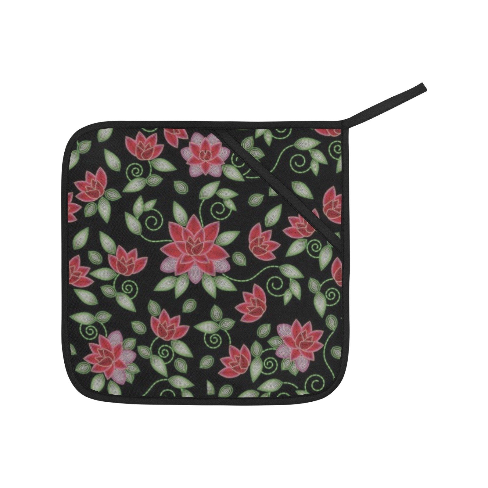 Red Beaded Rose Oven Mitt & Pot Holder Oven Mitt & Pot Holder e-joyer