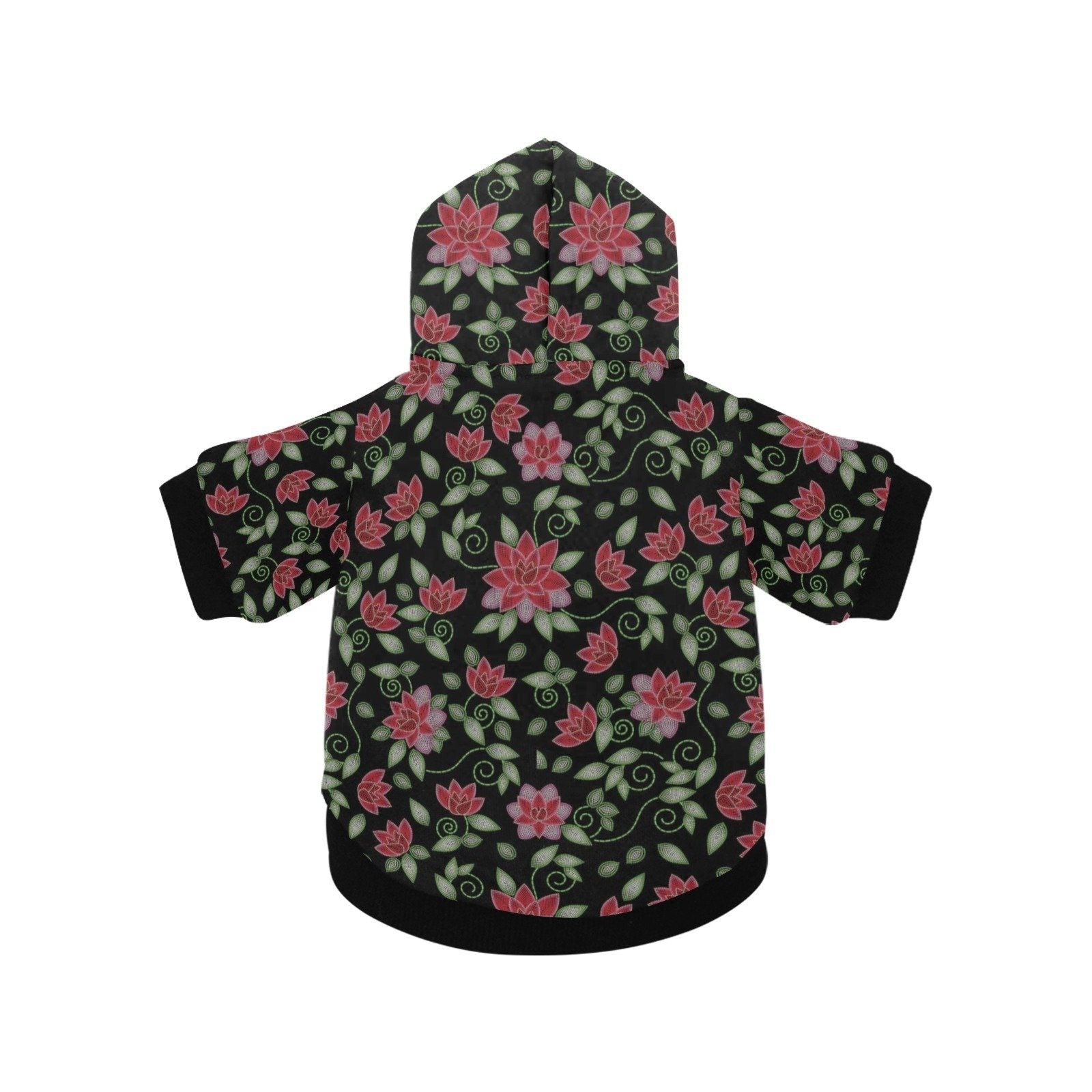 Red Beaded Rose Pet Dog Hoodie Pet Dog Hoodie e-joyer