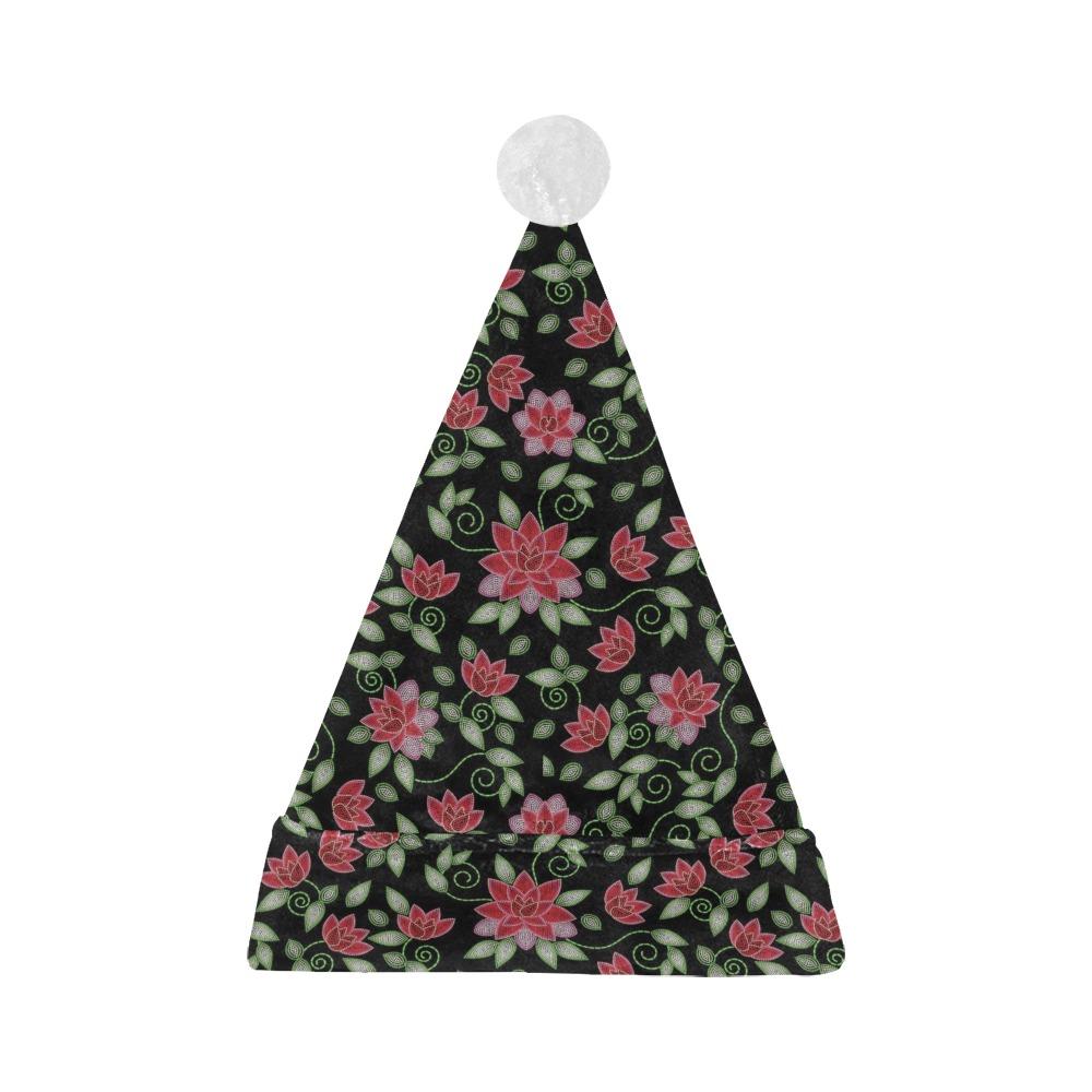 Red Beaded Rose Santa Hat Santa Hat e-joyer