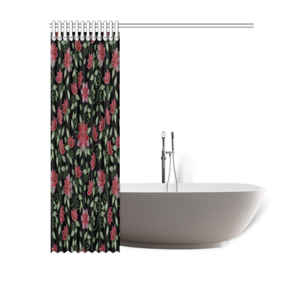 Red Beaded Rose Shower Curtain 60"x72" Shower Curtain 60"x72" e-joyer