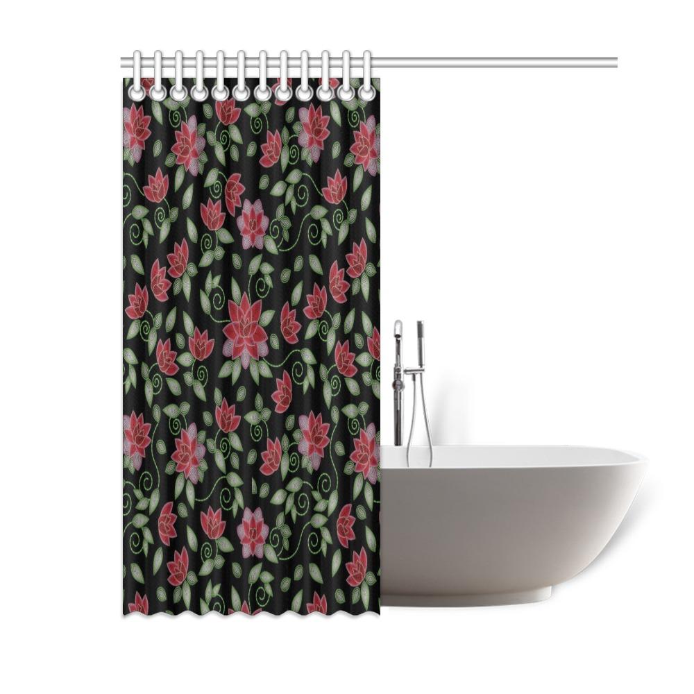 Red Beaded Rose Shower Curtain 60"x72" Shower Curtain 60"x72" e-joyer