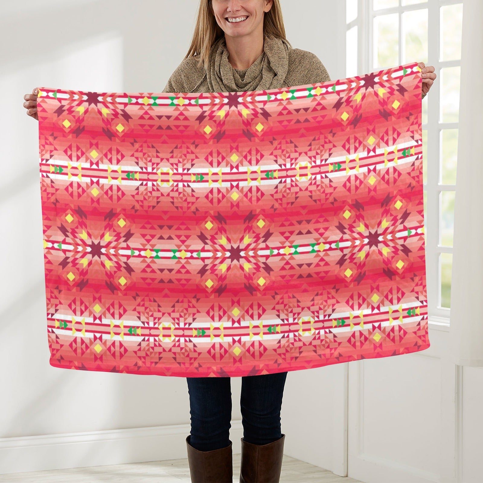 Red Pink Star Baby Blanket 30"x40" Baby Blanket 30"x40" e-joyer