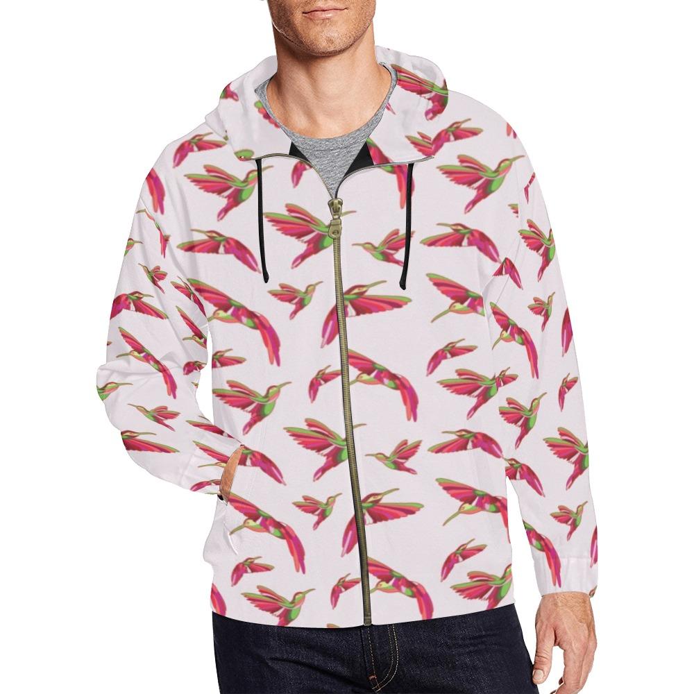 Red Swift Colourful All Over Print Full Zip Hoodie for Men (Model H14) All Over Print Full Zip Hoodie for Men (H14) e-joyer