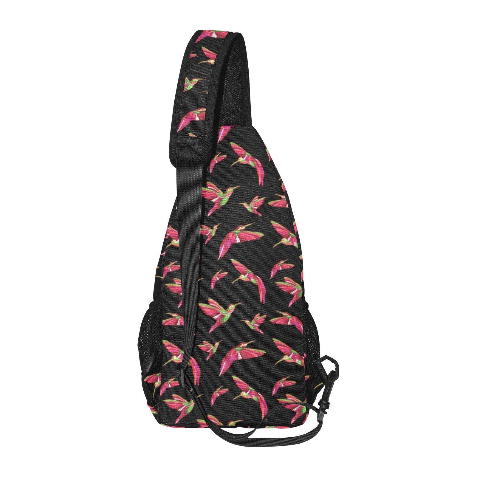 Red Swift Colourful Black All Over Print Chest Bag (Model 1719) All Over Print Chest Bag (1719) e-joyer