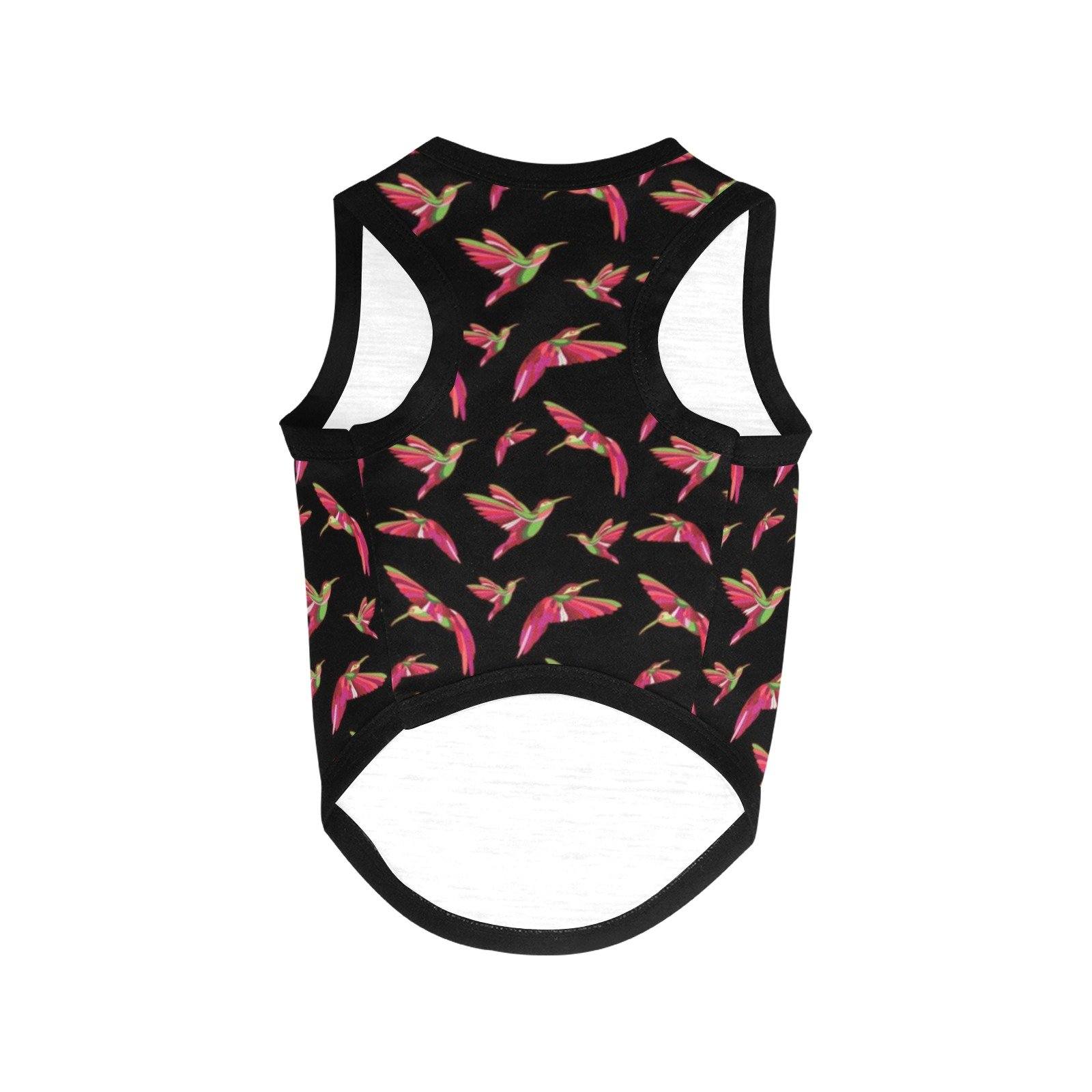 Red Swift Colourful Black All Over Print Pet Tank Top Pet Tank Top e-joyer 