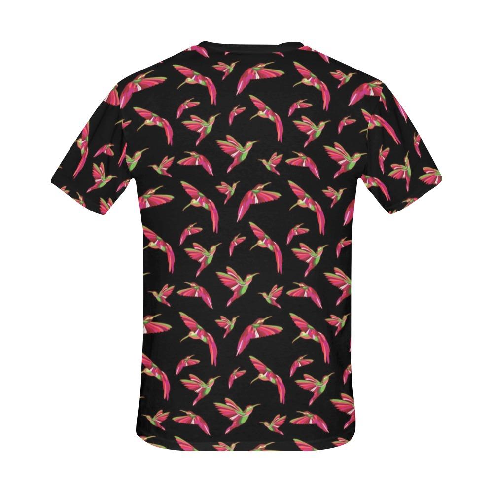 Red Swift Colourful Black All Over Print T-Shirt for Men (USA Size) (Model T40) All Over Print T-Shirt for Men (T40) e-joyer