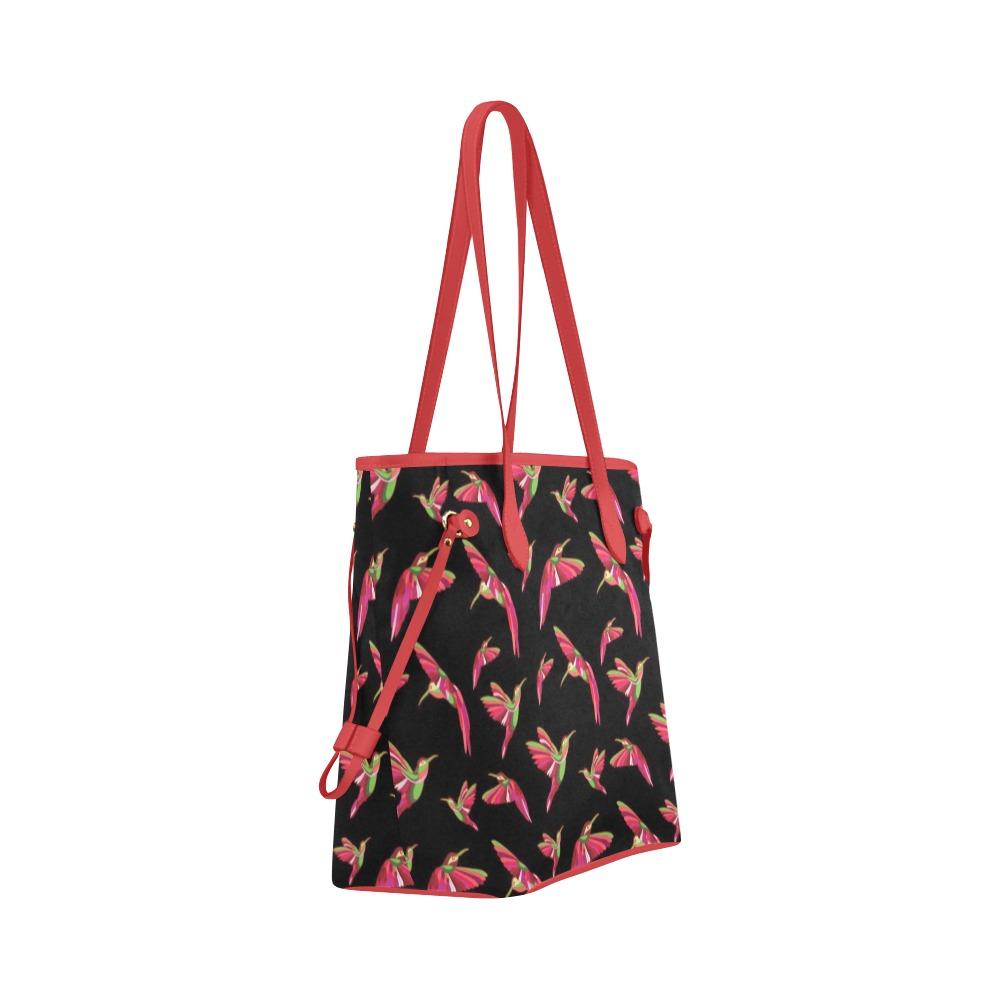 Red Swift Colourful Black Clover Canvas Tote Bag (Model 1661) Clover Canvas Tote Bag (1661) e-joyer