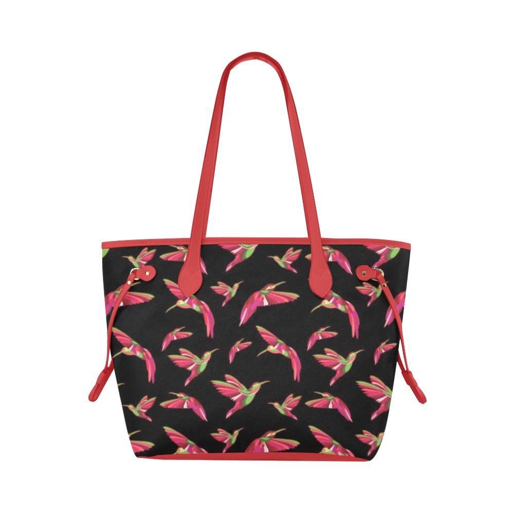 Red Swift Colourful Black Clover Canvas Tote Bag (Model 1661) Clover Canvas Tote Bag (1661) e-joyer