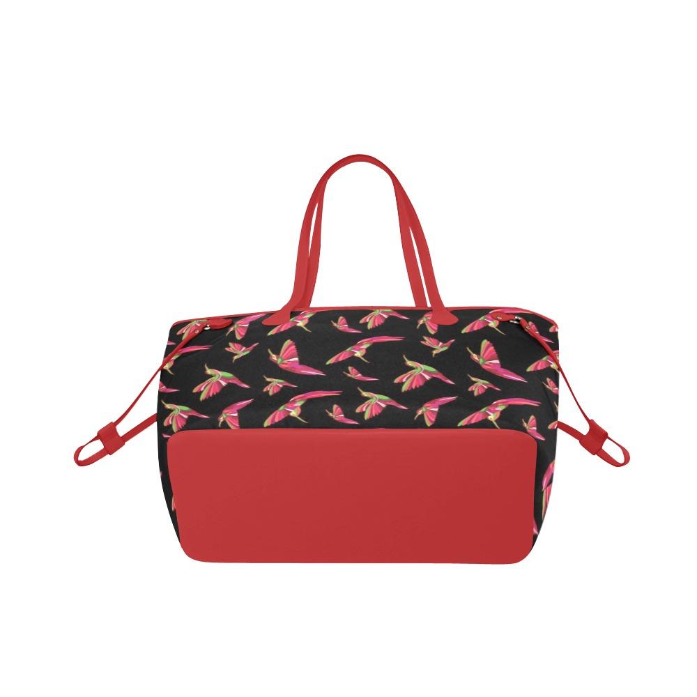 Red Swift Colourful Black Clover Canvas Tote Bag (Model 1661) Clover Canvas Tote Bag (1661) e-joyer