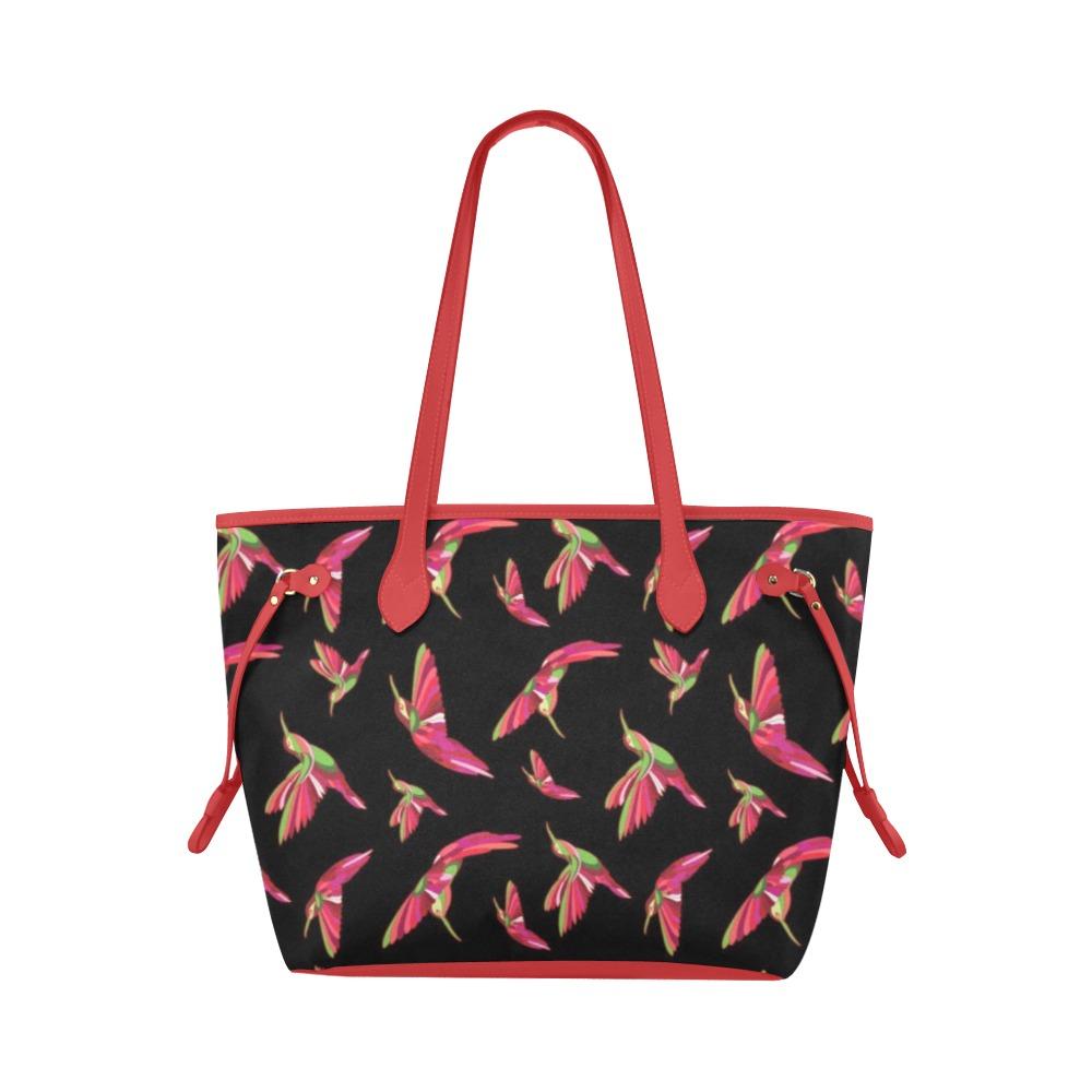 Red Swift Colourful Black Clover Canvas Tote Bag (Model 1661) Clover Canvas Tote Bag (1661) e-joyer